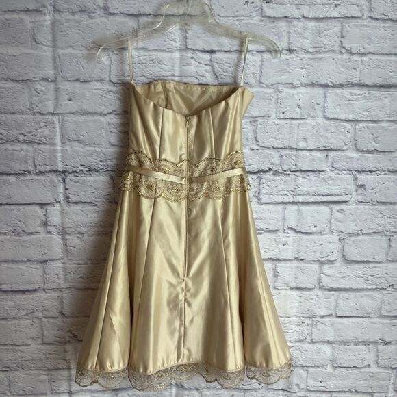 Jessica McClintock For Gunne Sax Vintage 80s Y2K Formal Prom  Girly Dress Size 3 - Picture 5 of 11